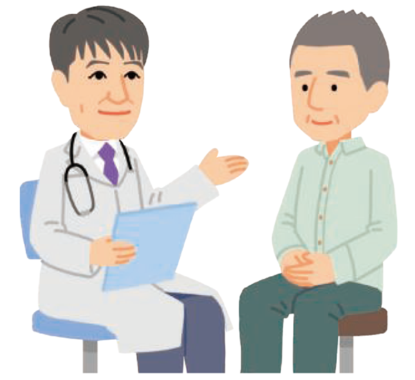 説明する医師と話を聴く患者さん